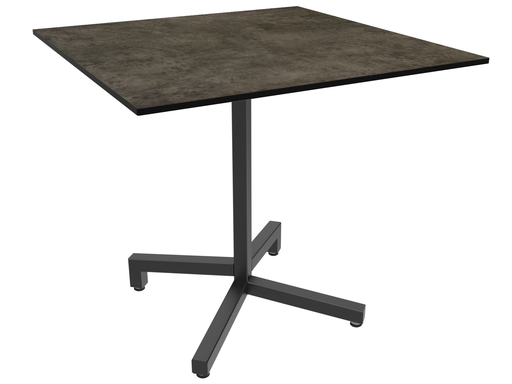 [TRT2.Q066T26AR] Tavolo da esterno TREWA T2 60x70 cm impilabile (Slate, Nero RAL 9005)