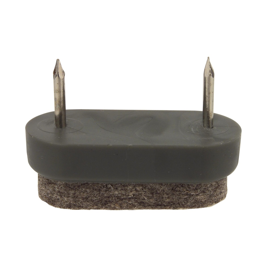 Piedini per mobili 10063 38x18 mm Grigio feltro