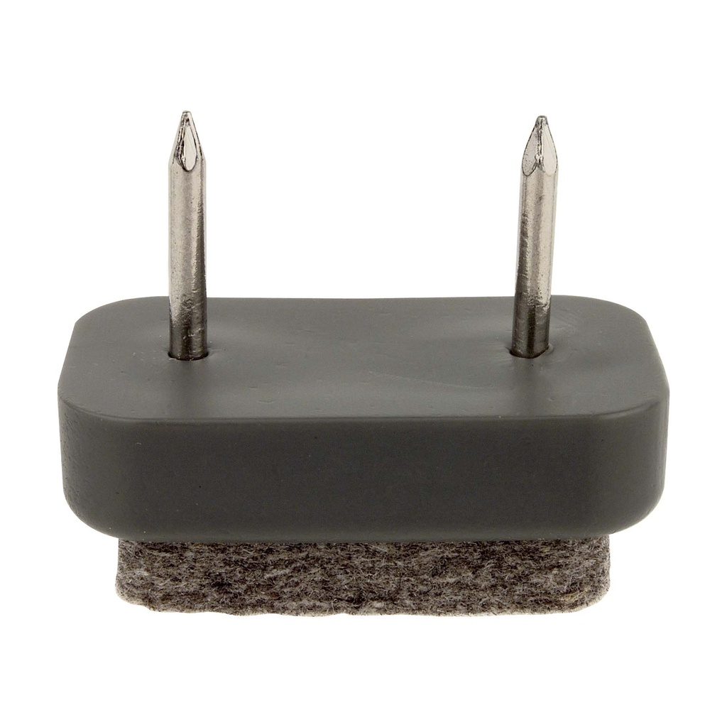 Furniture glide 10072 30x18 mm Grey felt